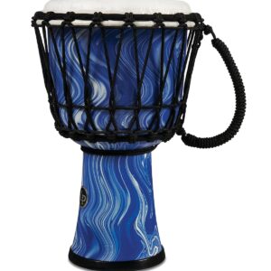 Latin Percussion Djembe, World, Rope Circle - 7" (17.78 cm) -Blue Marble LP1607BM