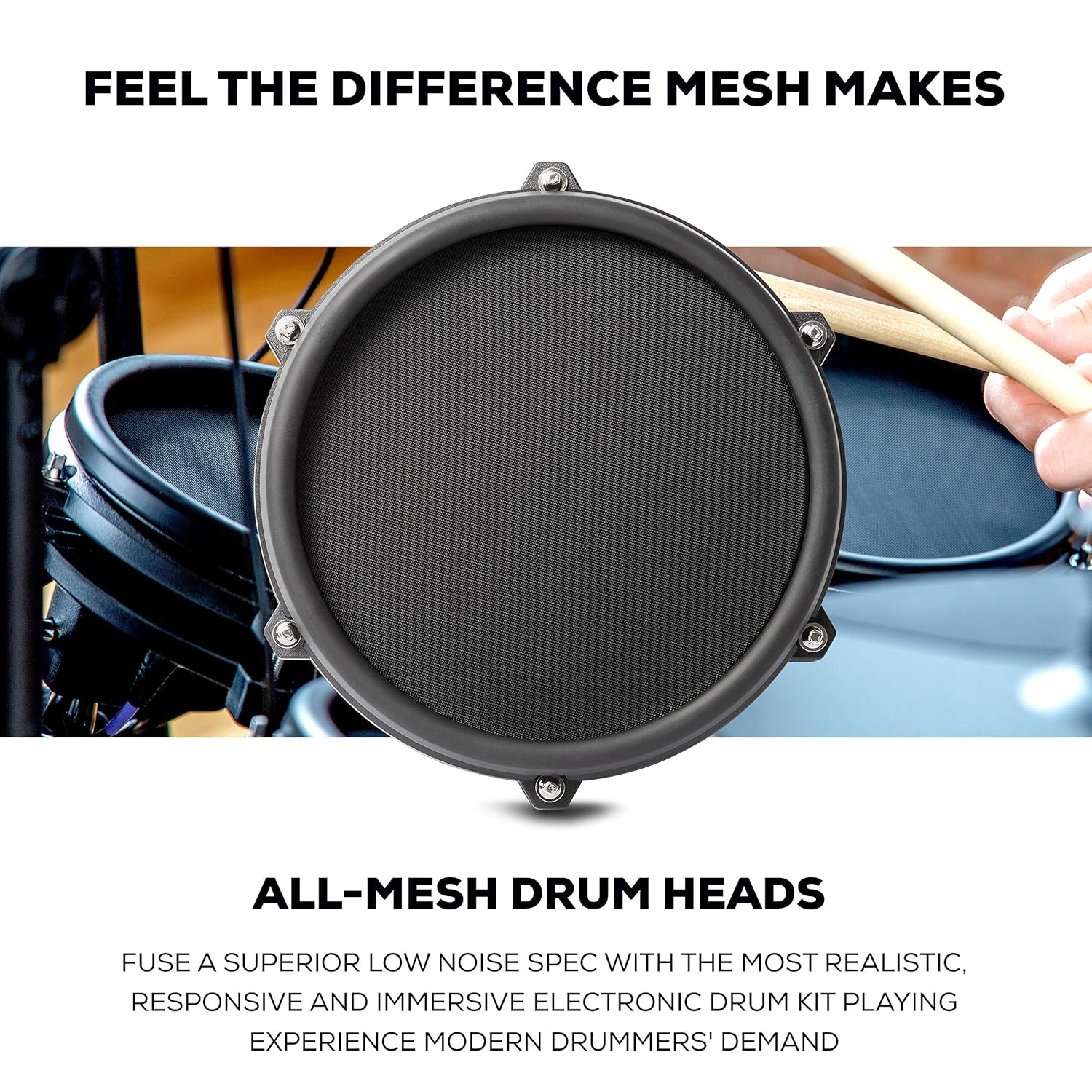 Alesis Nitro Mesh Kit | Eight Piece All-Mesh Electronic Drum - Image 2