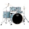 Mapex Venus Acoustic Drum Jazz Kit VE5045FTVJ With Hardware and Throne - Aqua Blue Sparkle