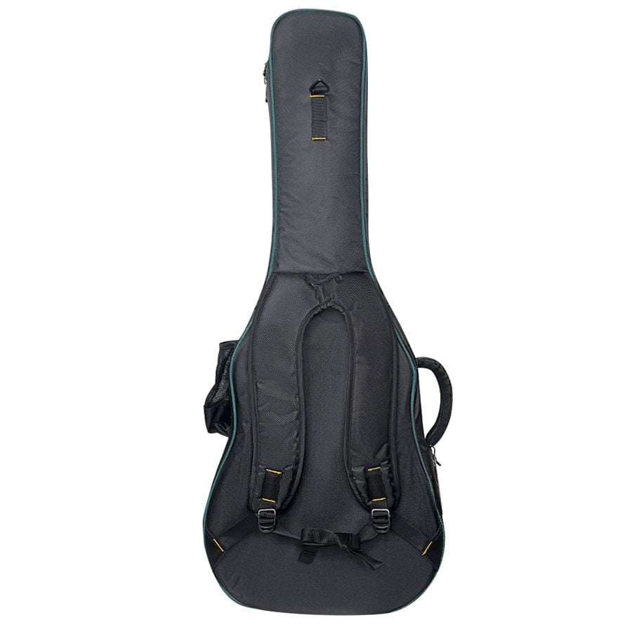 Olive OL-P300 Dreadnought Acoustic Guitar Bag - Black and Green - Image 3