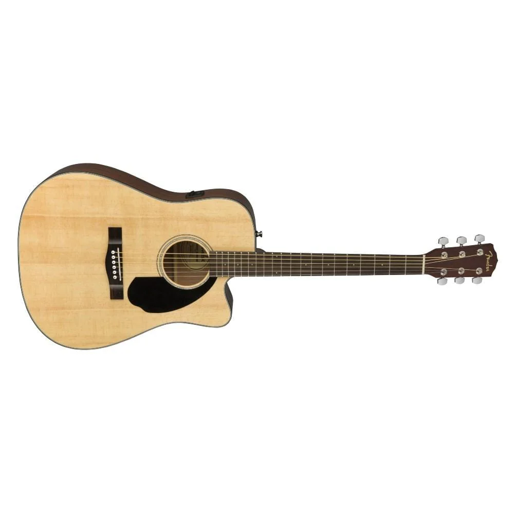 Fender CD-60SCE Dreadnought Electro-Acoustic Guitar Natural (0970113021) - Image 4