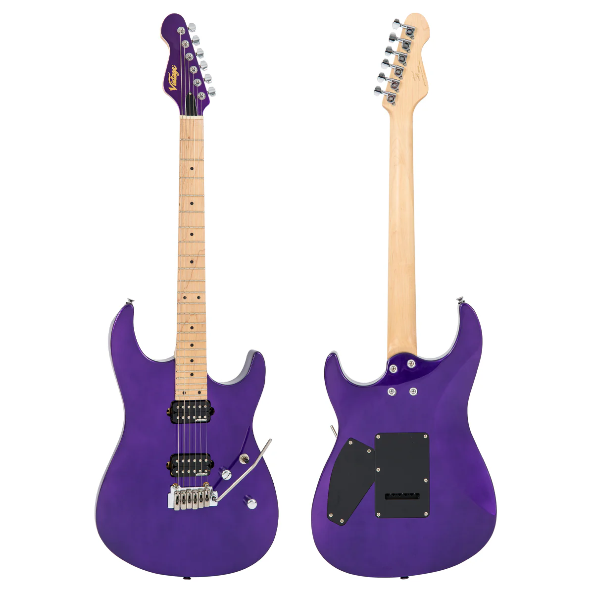 Vintage V6M24 ReIssued Series Electric Guitar ~ Pasadena Purple - Image 3