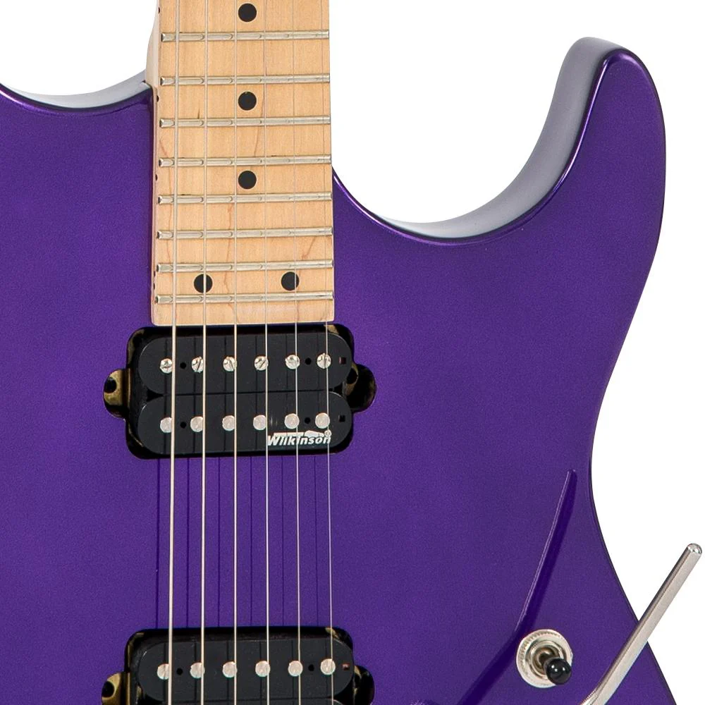 Vintage V6M24 ReIssued Series Electric Guitar ~ Pasadena Purple - Image 5