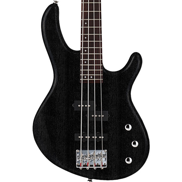 Cort Action PJ OPB 4-String Bass Guitar - Open Pore Black - Image 3