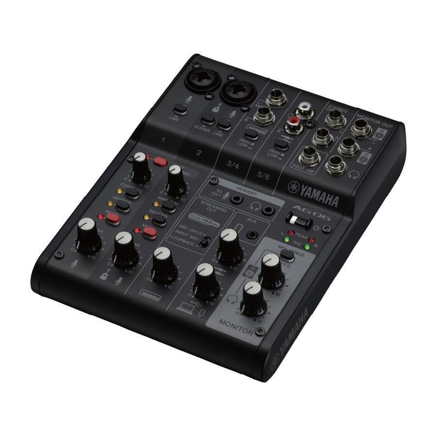 Yamaha AG06MK2 Live Streaming Mixer Black - Image 2
