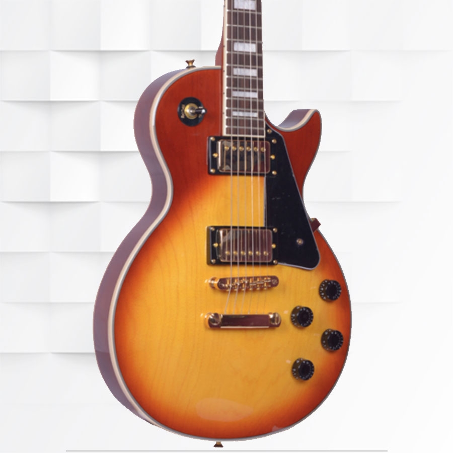 Hertz LP Custom Electric Guitar-Cherry-Sunburst - Image 2