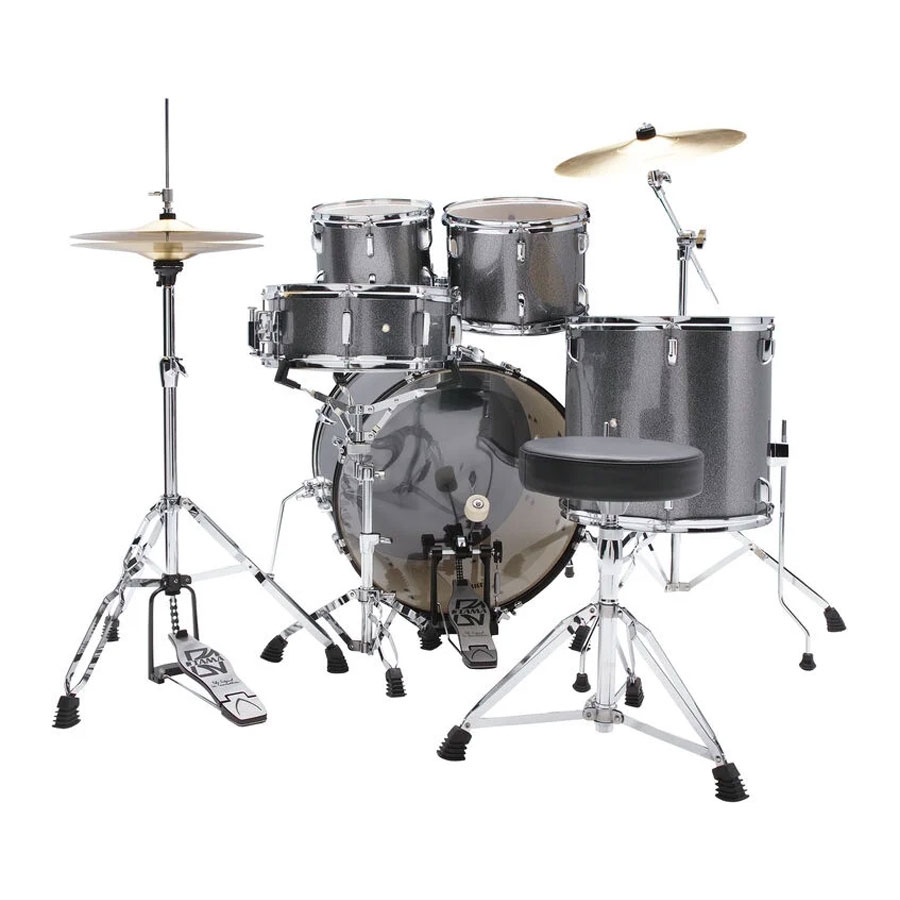 Tama Stagestar ST52H5C CSS 5-Piece Acoustic Drum Kit With Hardware - Cosmic Silver Sparkle - Image 3