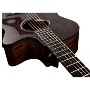 TYMA TG-2BKS Standard Series Solid Top Grand Auditorium (Black Satin) Semi-Acoustic Guitar