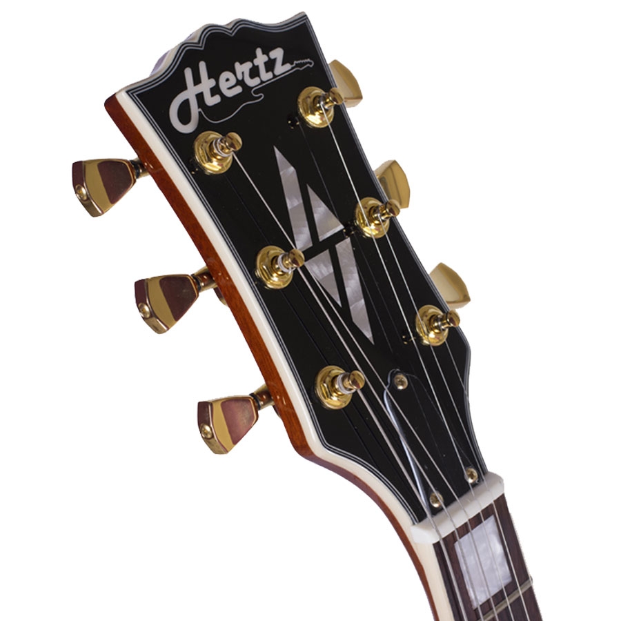 Hertz LP Custom Electric Guitar-Cherry-Sunburst - Image 3