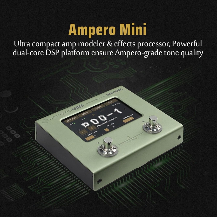 Hotone Ampero Mini Amp Modeler/Effects Processor MP-50MC -Matcha - Image 3