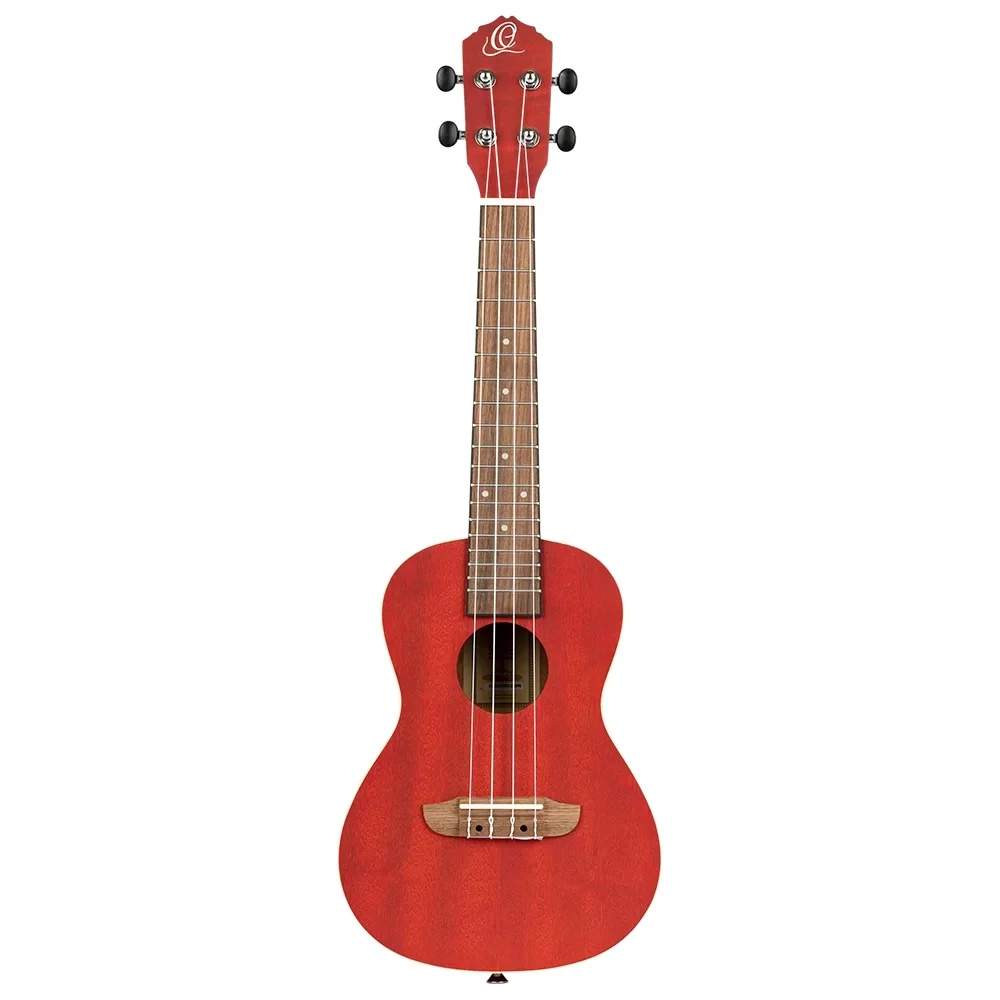 Ortega RUFIRE Earth Series Okoume Concert Ukulele-Fire Red - Image 2