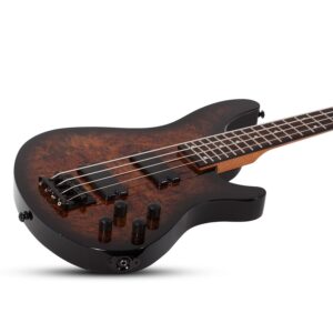 Schecter C-4 Standard 4-String Bass Guitar Tobacco Burl (3970)