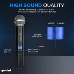 Gemini UHF-6100M UHF wireless microphone
