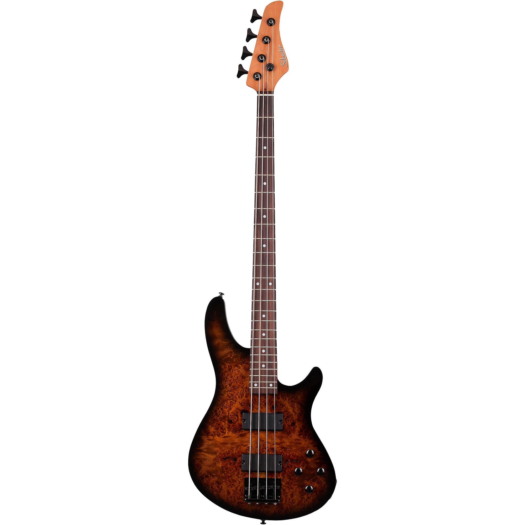 Schecter C-4 Standard 4-String Bass Guitar Tobacco Burl (3970)